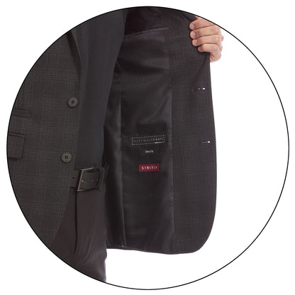 Saco Casual Desfoderado Slim Fit Para Caballero En Tejido A Cuadros