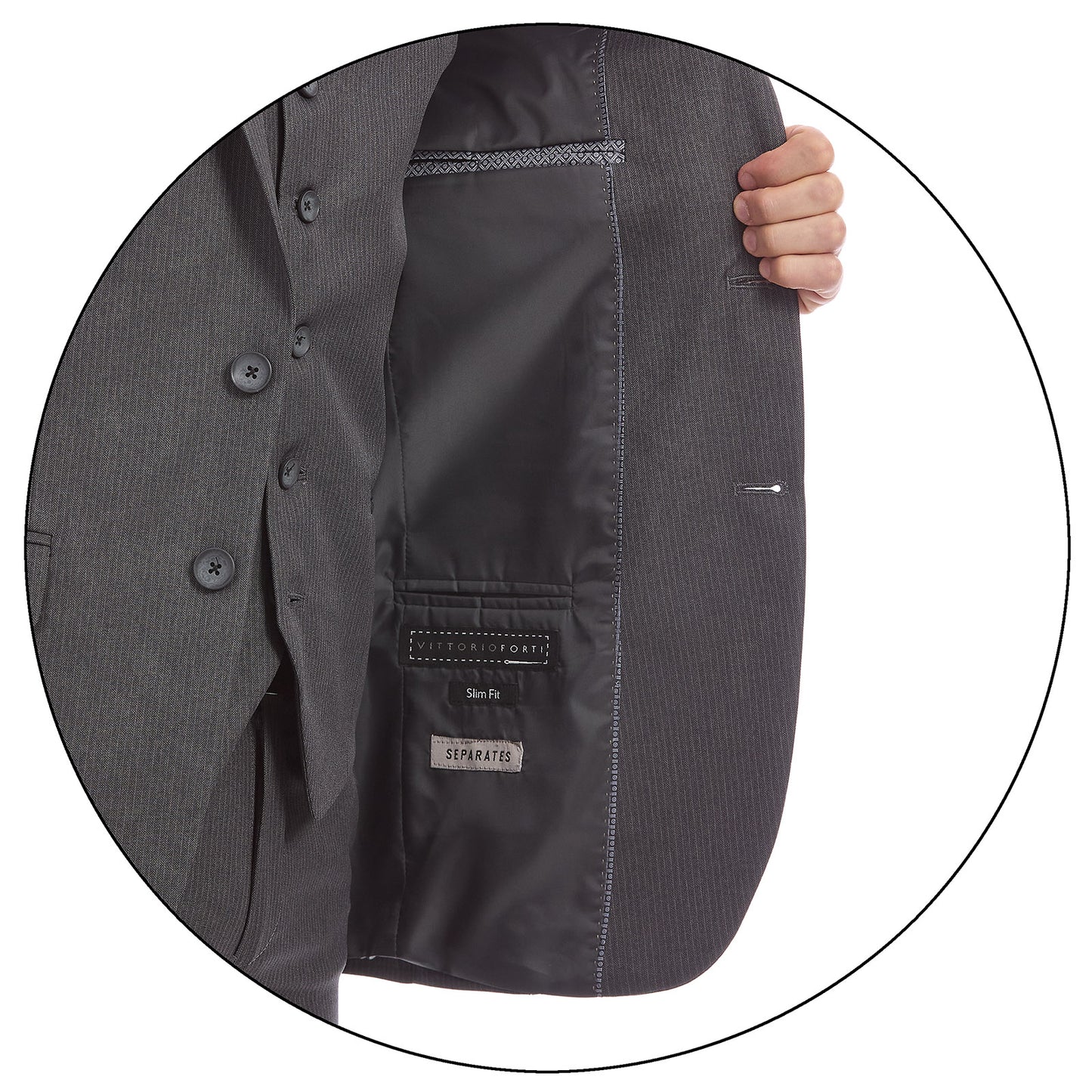 Saco para Caballero Separates Slim Fit Tejido a Rayas