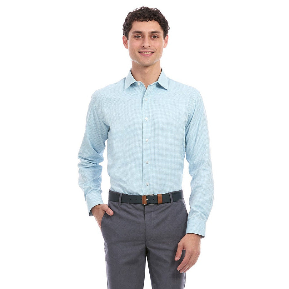Camisa Formal Para Caballero Slim Fit Tejido A Cuadros
