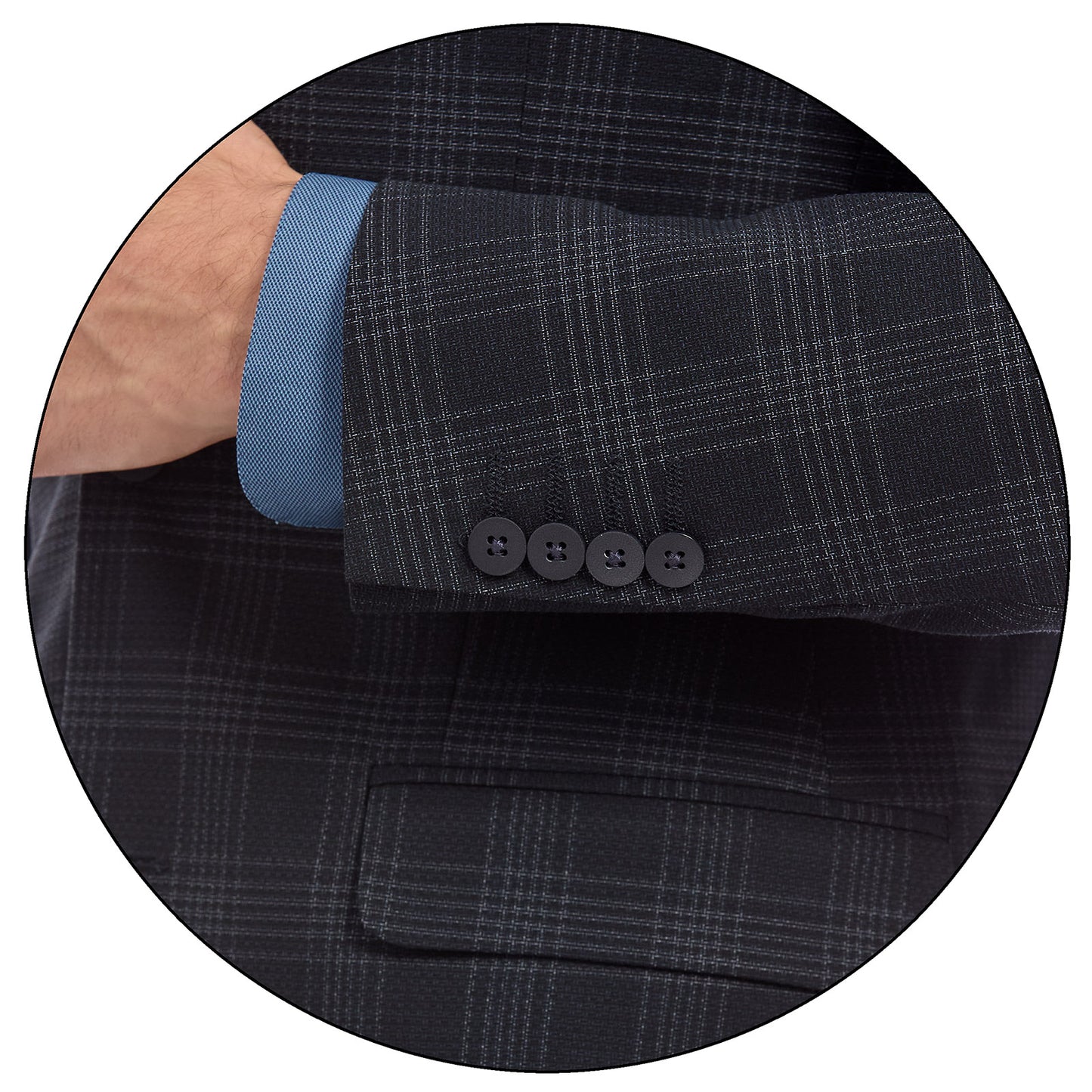 Saco Casual Para Caballero Slim Fit En Tejido A Cuadros