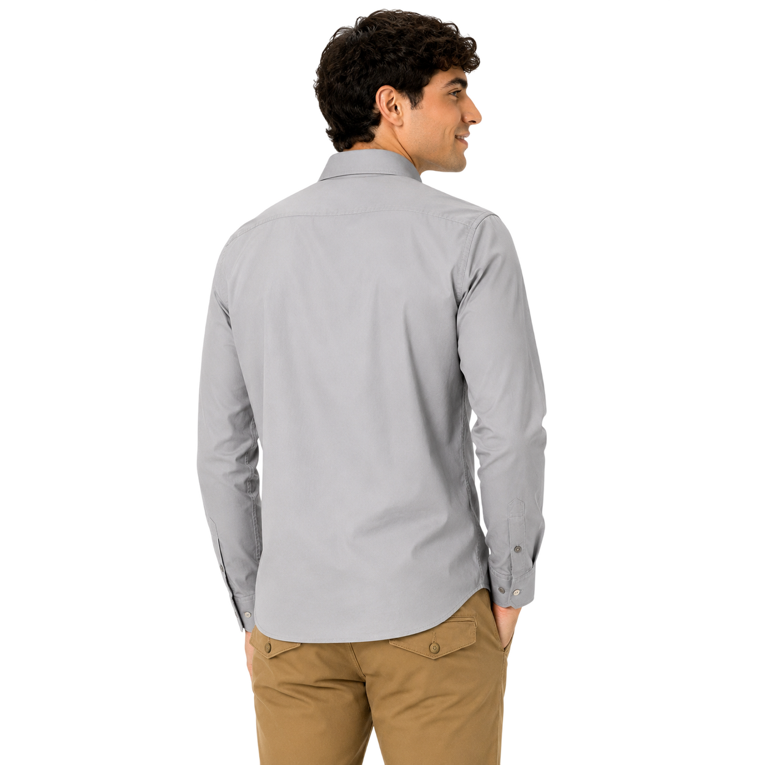 Camisa Slim Fit Stretch Lisa para Caballero Elegante