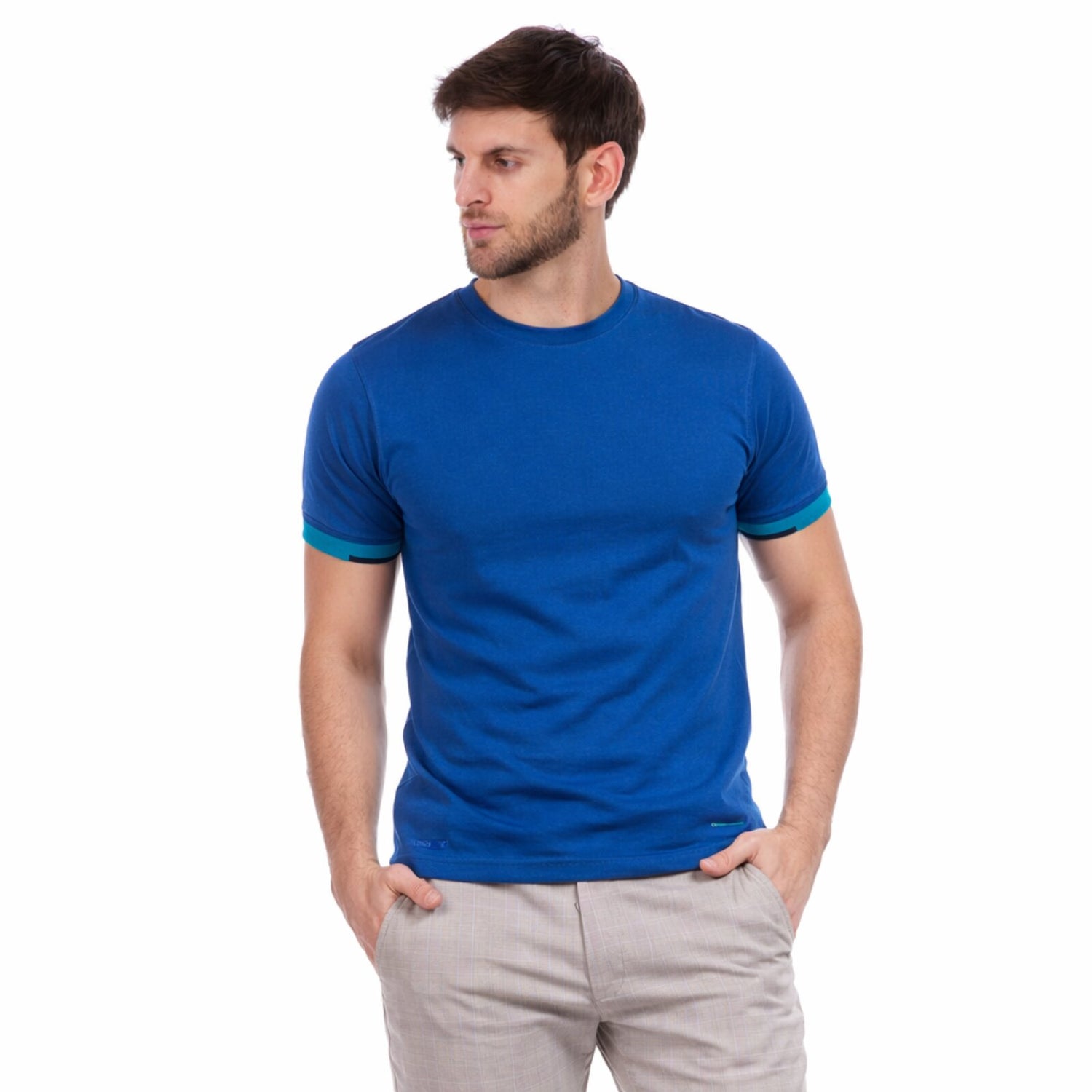 Playera Business Casual Cuello Redondo Slim Fit