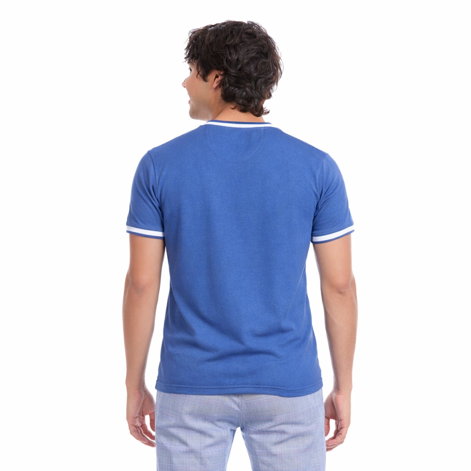 Playera Business Casual Cuello Redondo Slim Fit