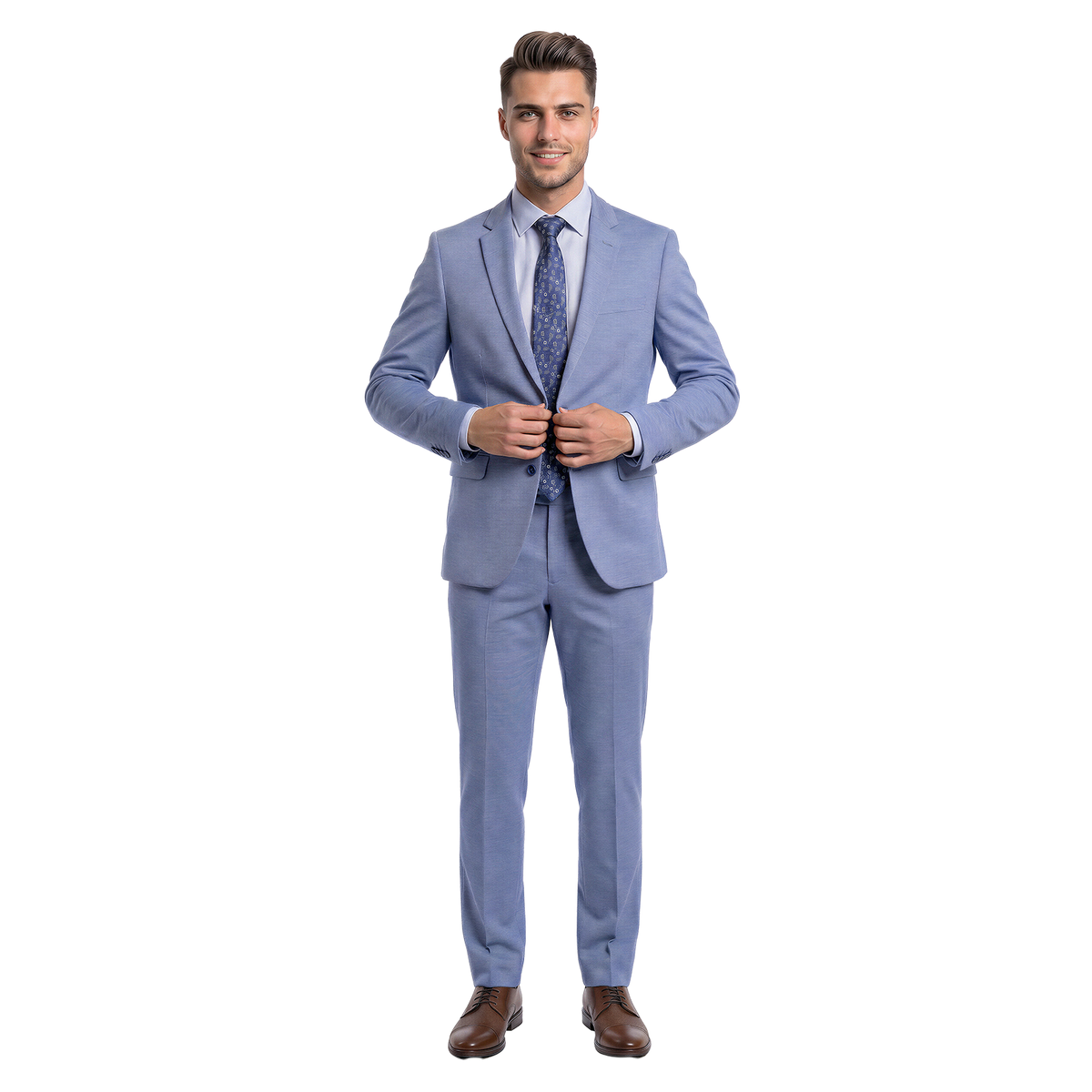 Traje Slim Jaspe Stretch para Hombre Desfoderado Formal