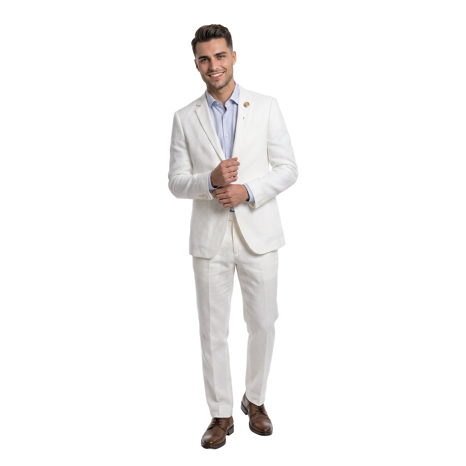 Traje Slim Fit de Lino para Caballero Elegante Moderno