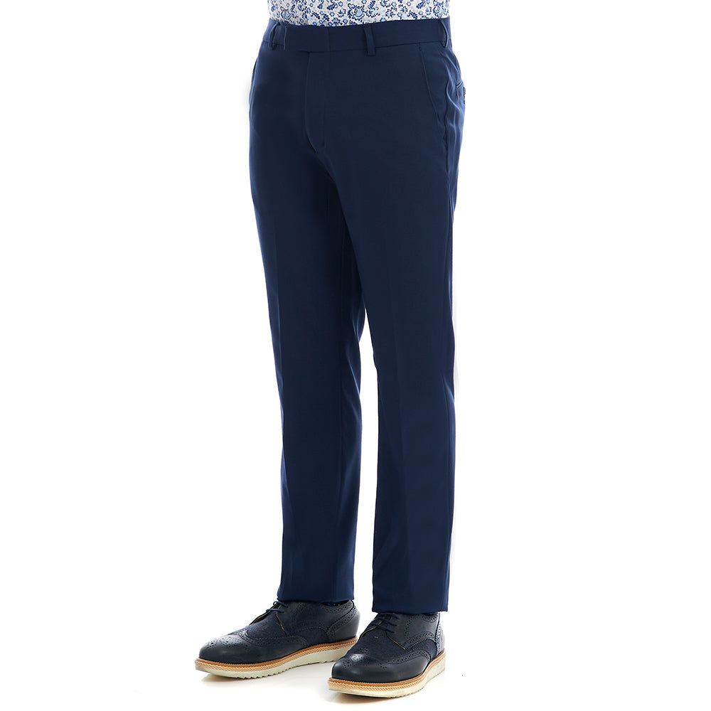 Pantalón De Vestir Para Hombre Formal liso Slim-Fit