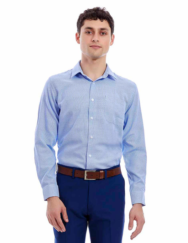 camisa color azul  talla extra para hombre 
