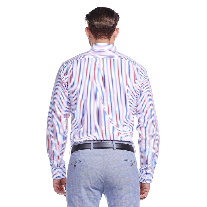 Camisa manga larga para hombre slim fit color rosa marca vittorio forti