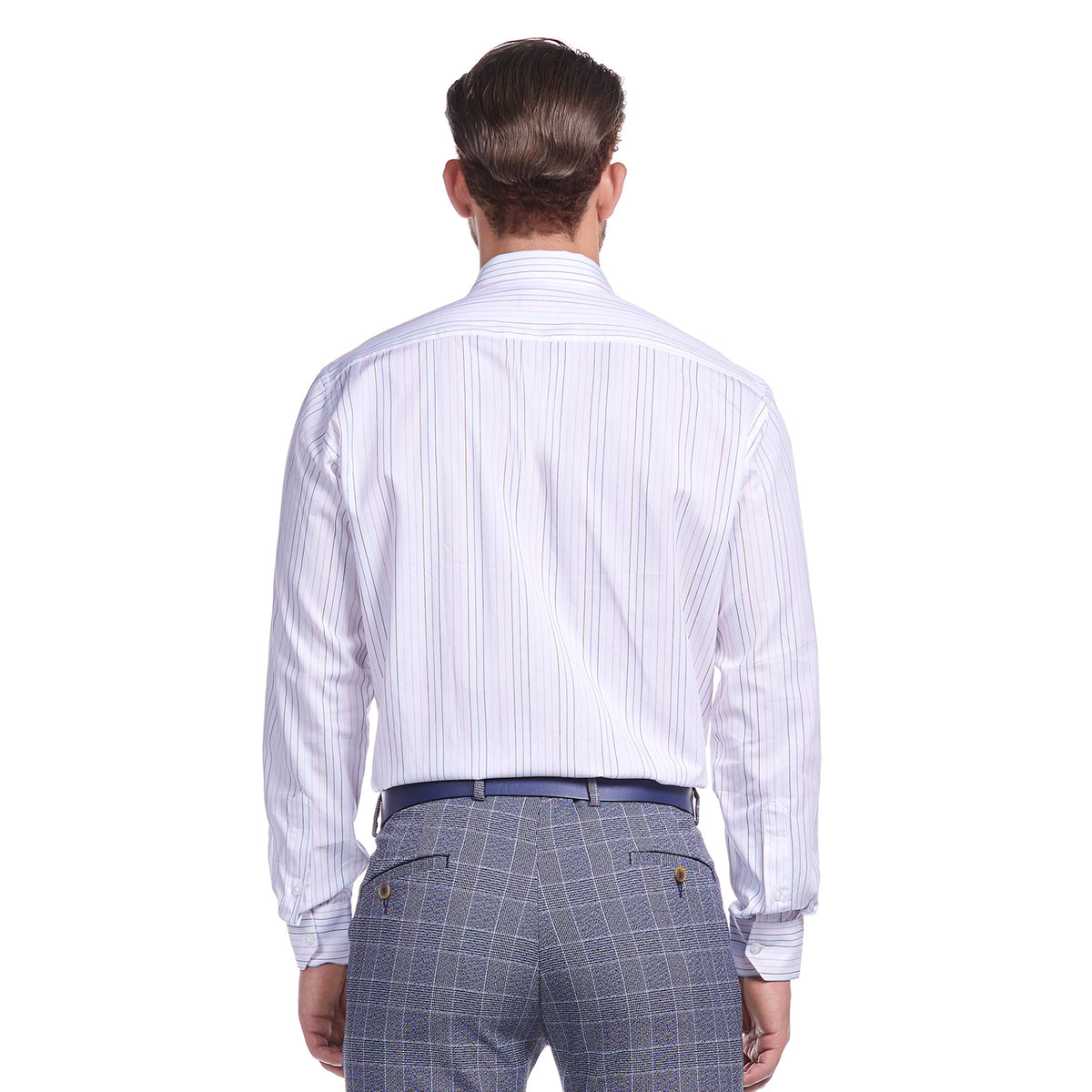 Camisa manga larga de algodón para hombre slim fit marca vittorio forti color rosa