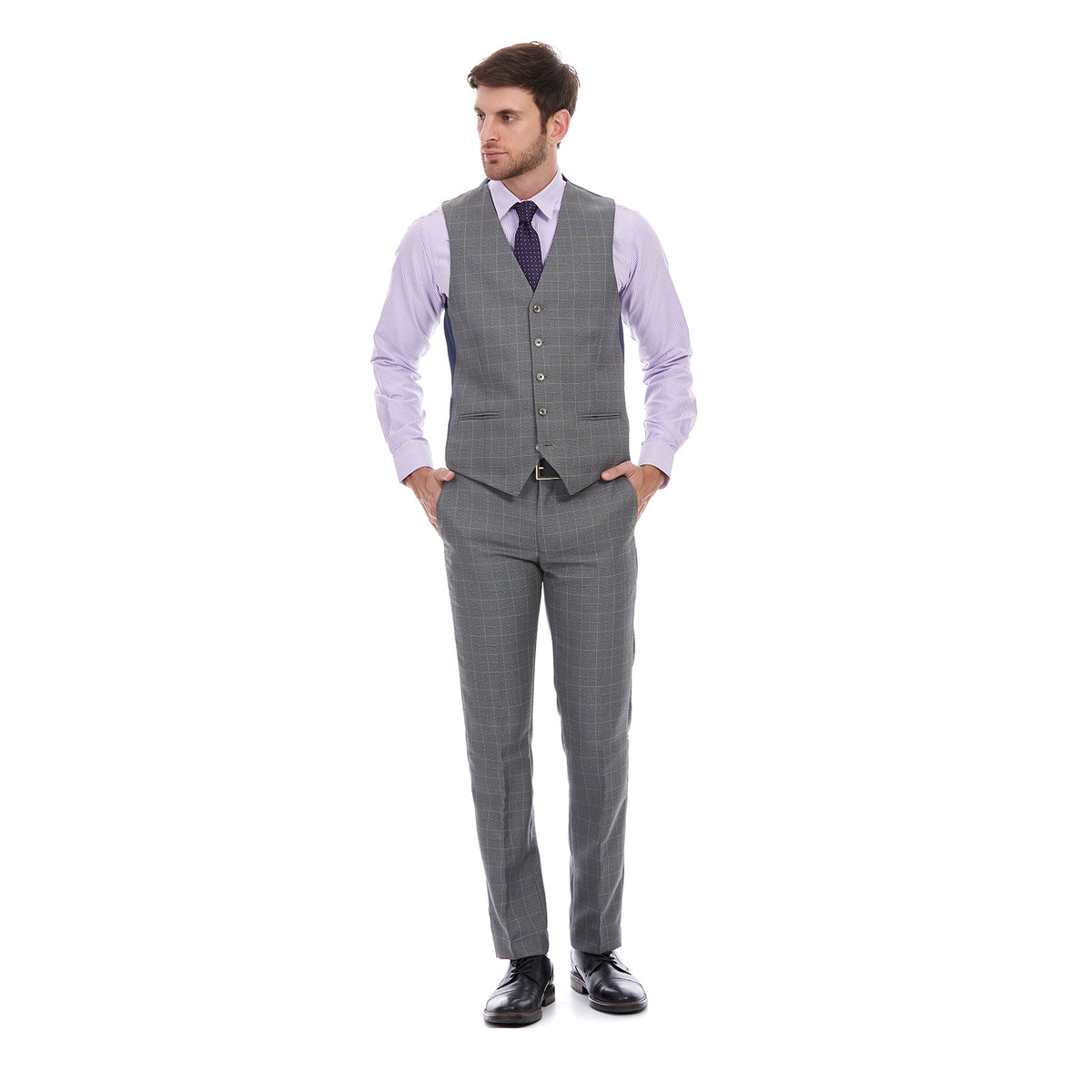 Chaleco formal para hombre slimfit color gris