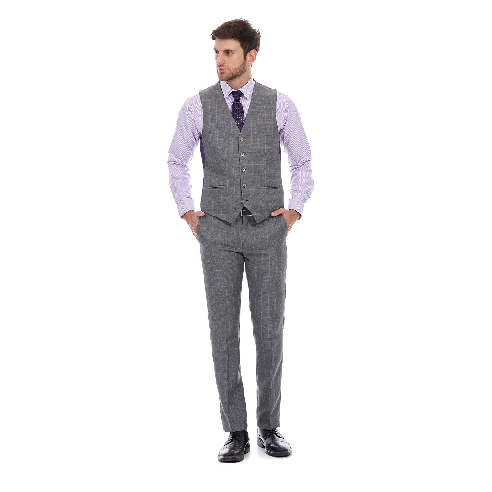 Chaleco formal para hombre slimfit color gris