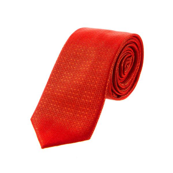 corbata con relieve rojo