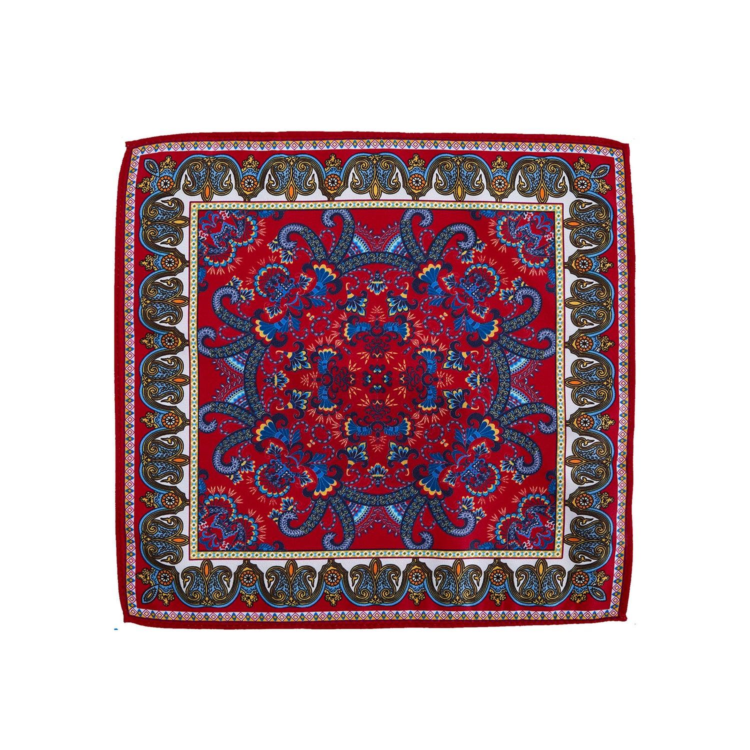 Pañuelo de bolsillo en tejido de poliester con motivos florales Vittorio Forti