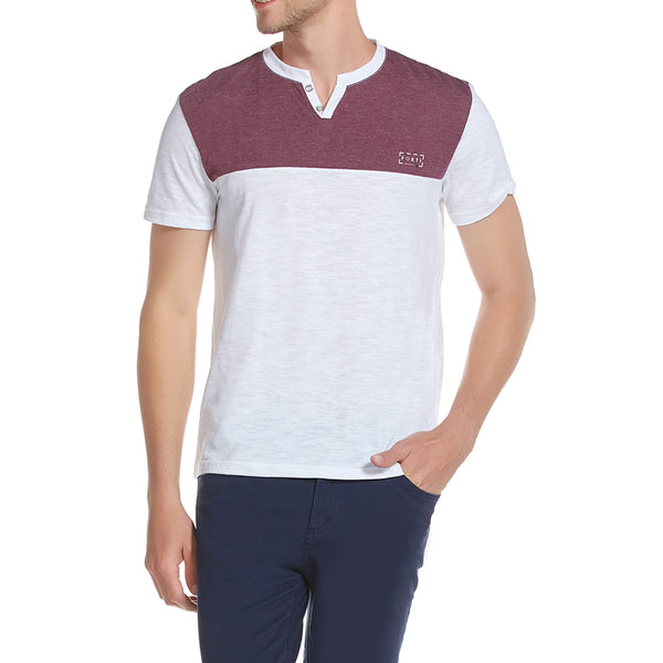 Playera Henley Casual Slim