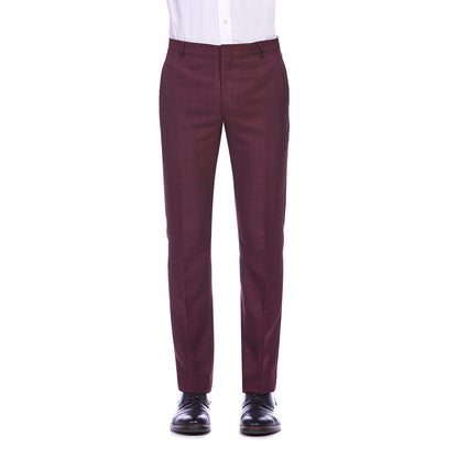 Rojo Vino Pantalones Color Rojo Para Hombre Pantalon Formal Hombre