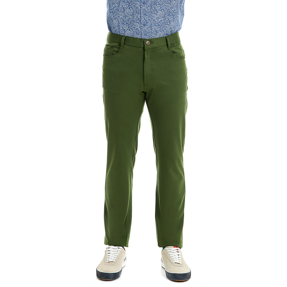 Pantalon Para Hombre Casual Verde Slim-Fit Vittorio Forti