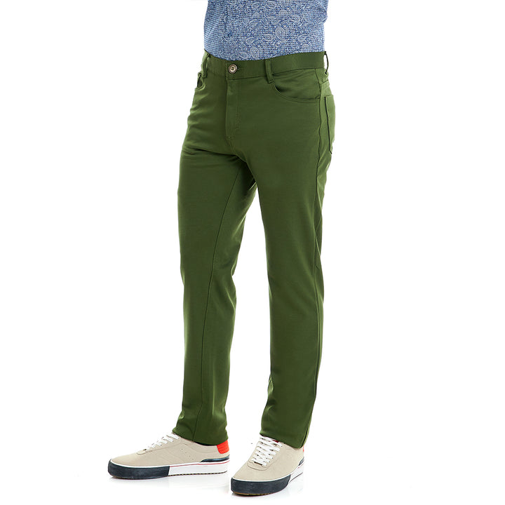 Pantalon Para Hombre Casual Verde Slim-Fit Vittorio Forti