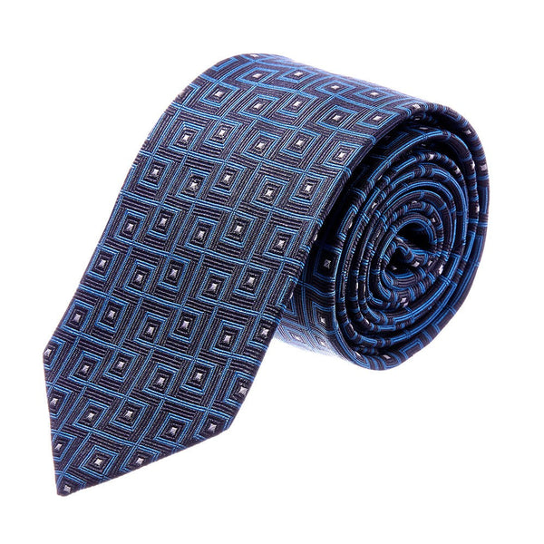 Corbata Azul, Regular con Estampado