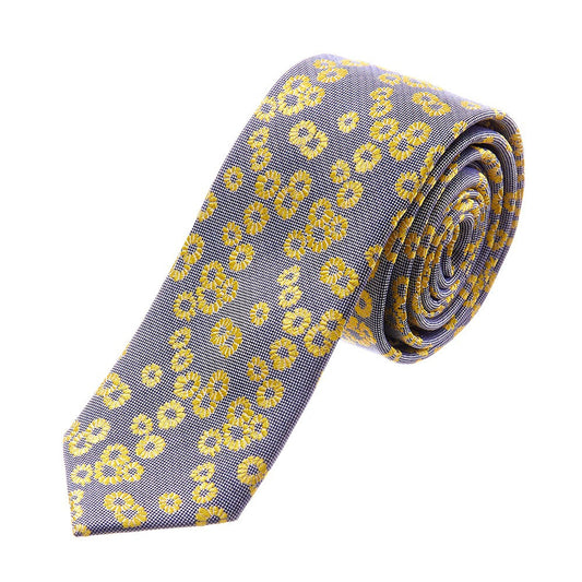 Corbata en jacquard de seda con motivos florales Vittorio Forti